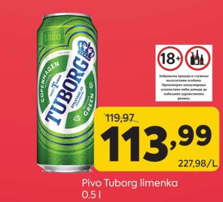 Pivo Tuborg limenka