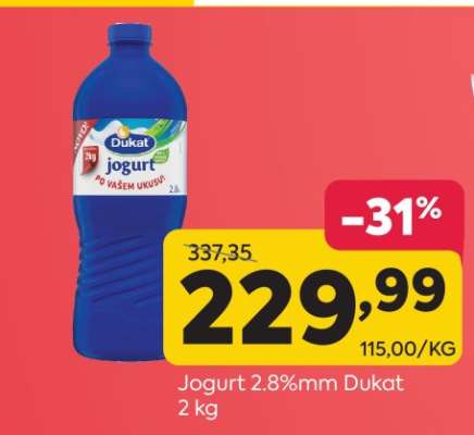 Jogurt 2.8%mm Dukat