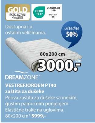 DREAMZONE VESTREFJORDEN PT40 zaštita za dušeke