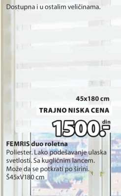 FEMRIS DUO ROLETNA