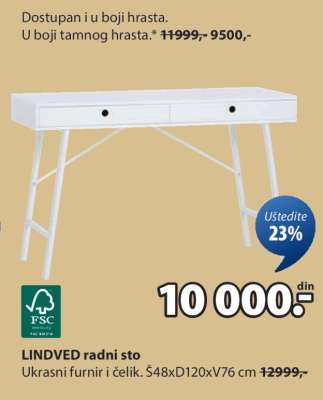 LINDVED RADNI STO