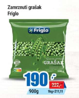 Zamrznuti grašak Friglo