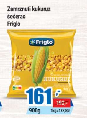 Zamrznuti kukuruz šećerac Friglo