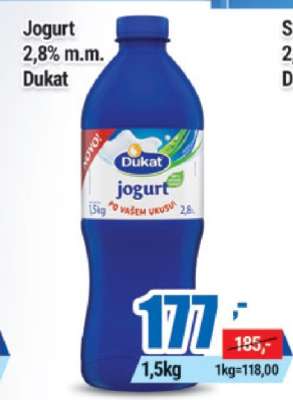 Jogurt 2,8% m.m. Dukat