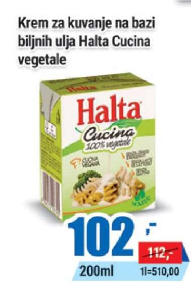 Krem za kuvanje na bazi biljnih ulja Halta Cucina vegetale