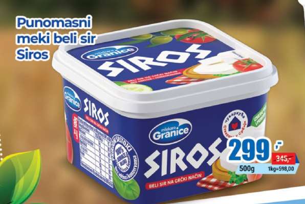 Punomasni meki beli sir Siros