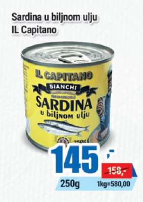 Sardina u biljnom ulju IL CAPITANO