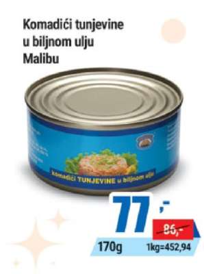 Komadići tunjevine u biljnom ulju Malibu