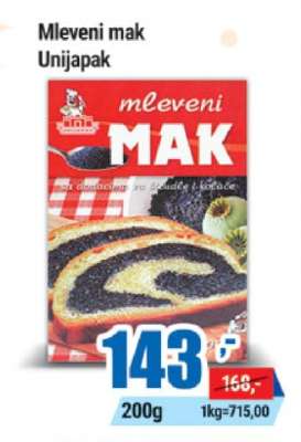 Mleveni mak Unijapak