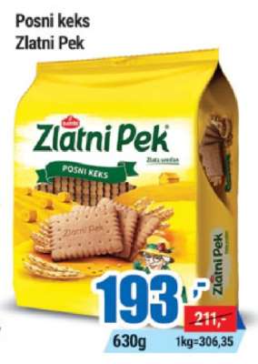 Posni keks Zlatni Pek