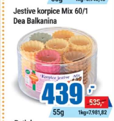 Jestive korpice Mix 60/1 Dea Balkanina