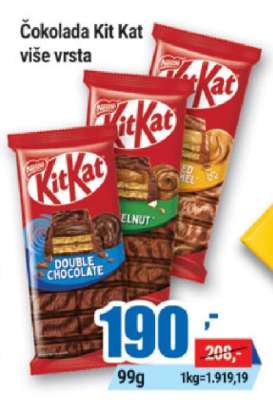 Čokolada Kit Kat više vrsta