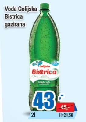 Voda Golijska Bistrica gazirana