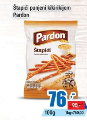 Štapići punjeni kikirikijem Pardon