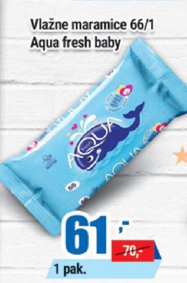 Vlažne maramice 66/1 Aqua fresh baby