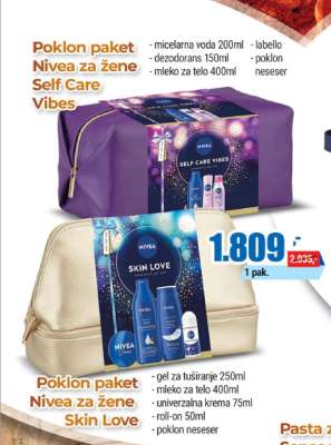 Poklon paket Nivea za žene Skin Love