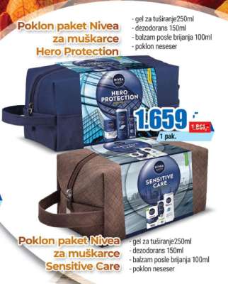 Poklon paket Nivea za muškarce Hero Protection