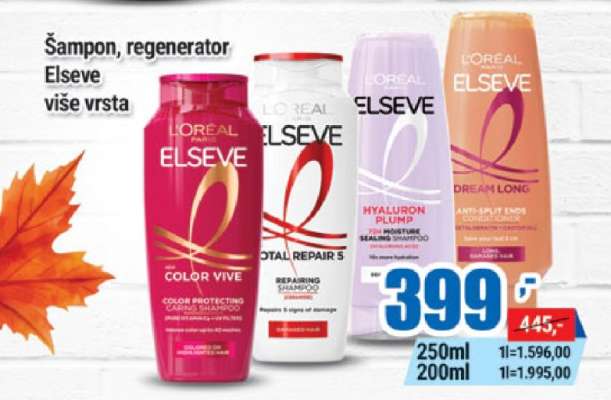 Šampon, regenerator Elseve