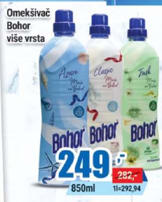 Omekšivač Bohor više vrsta