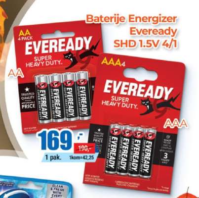 Baterije Energizer Eveready SHD 1.5V 4/1