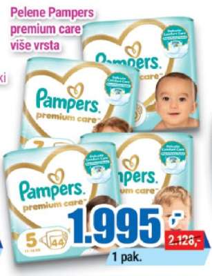 Pelene Pampers premium care više vrsta
