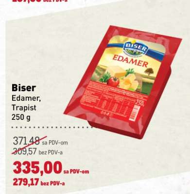 Biser Edamer, Trapist 250 g