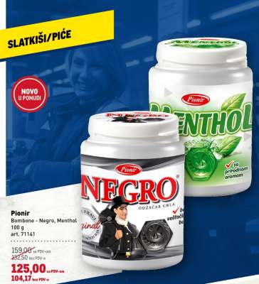 Pionir Bombone - Negro, Menthol