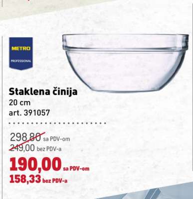 Staklena činija