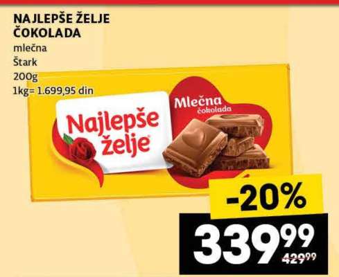Najlepše želje čokolada