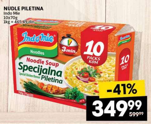 NUDLE piletina