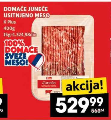 Domace junece usitnjeno meso