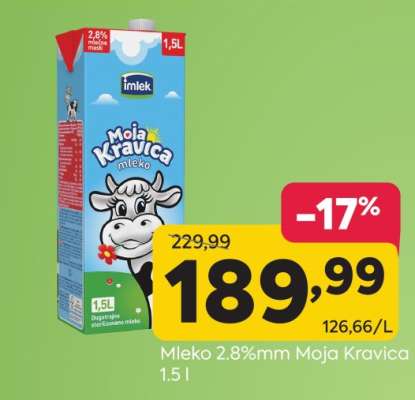 Mleko 2.8%mm Moja Kravica 1.5 l