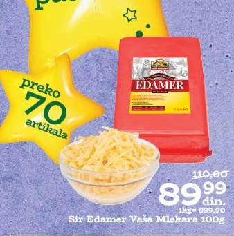 Sir Edamer Vaša Mlekara 100g