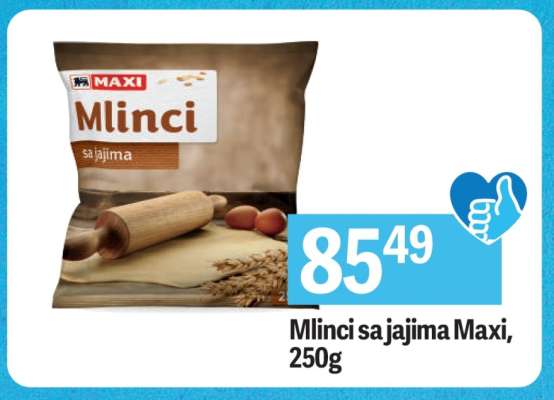 Mlinci sa jajima Maxi, 250g