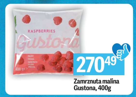 Zamrznuta malina Gustona, 400g