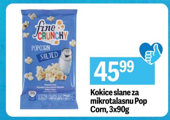 Kokice slane za mikrotalasnu Pop Corn, 3x90g