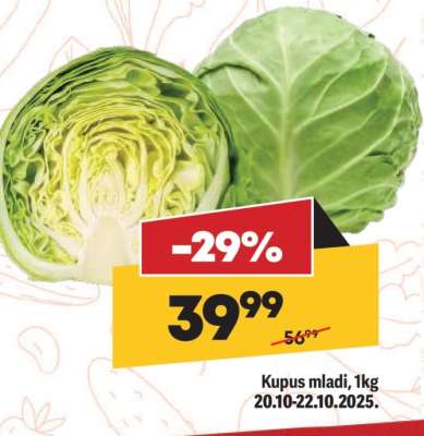 Kupus mladi 1kg