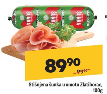 Stišnjena šunka u omotu Zlatiborac 100g