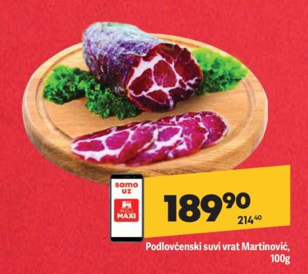 Podlovćenski suvi vrat Martinović 100g