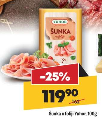 Šunka u foliji Yuhor 100g