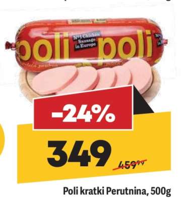 Poli kratki Perutnina 500g