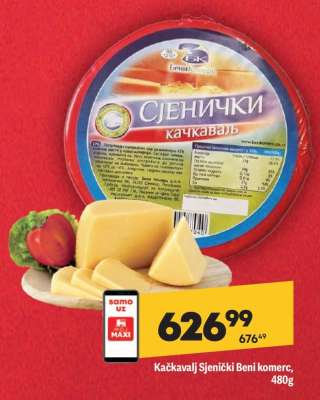 Kačkavalj Sjenički Beni komerc, 480g