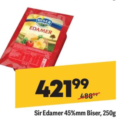 Sir Edamer 45%mm Biser, 250g