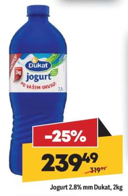 Jogurt 2,8% mm Dukat, 2kg
