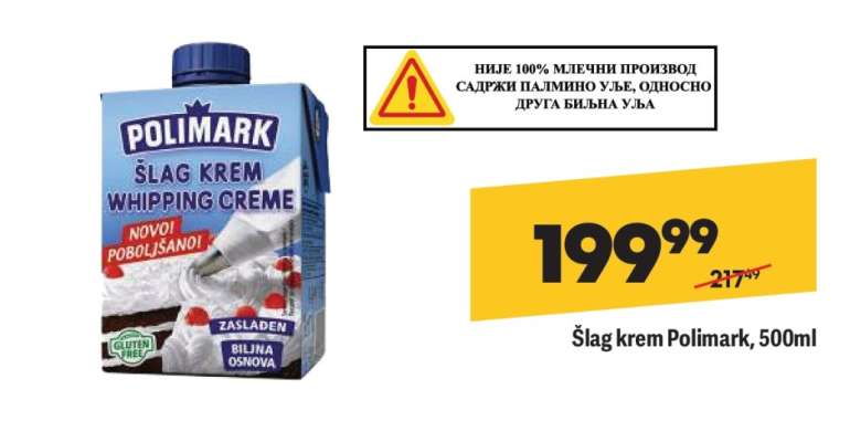 Šlag krem Polimark 500ml