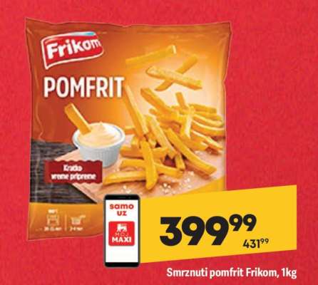Smrznuti pomfrit Frikom, 1kg