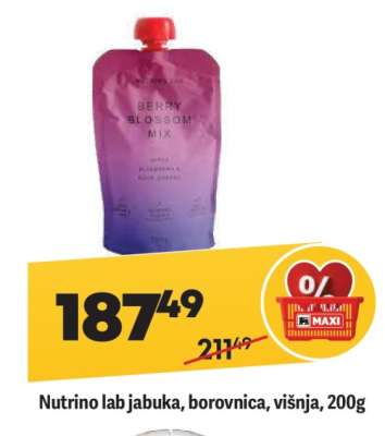 Nutrino lab jabuka/borovnica/višnja, 200g