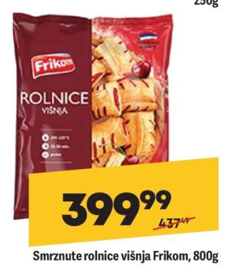 Smrznute rolnice višnja Frikom 800g