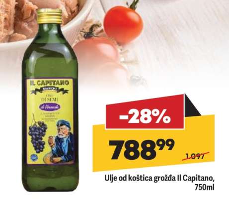 Ulje od koštica grožđa Il Capitano, 750ml