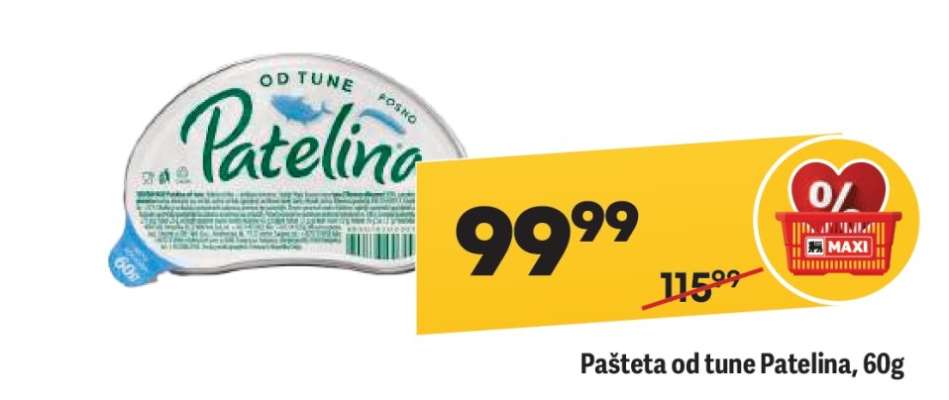 Pašteta od tune Patelina , 60g